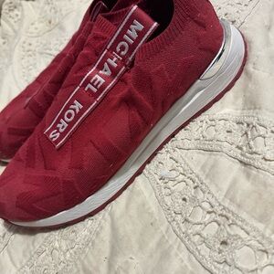 Michael Kors Red Slip-On Sneakers